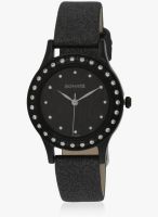 Sonata 8123Nl01 Black/Black Analog Watch