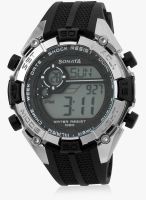 Sonata Ng77026pp01j Black/Grey Digital Watch
