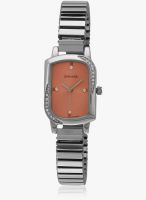 Sonata Ng87001sm03a Silver/Pink Analog Watch