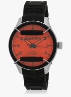 Superdry Syg124o Black/Orange Analog Watch