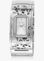 Thierry Mugler 4708703 Silver/White Analog Watch