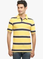 Thisrupt Yellow Striped Polo T-Shirt