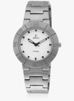 Titan NC9918SM01 Silver/White Analog Watch
