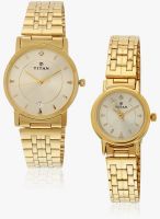 Titan Ne617917ym04 Golden/Golden Analog Watch