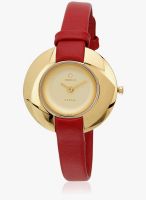 Titan Obaku NB9877YL01 Red/Gold Analog Watch
