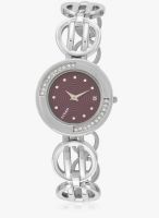 Titan Purple 2502Sm02 Silver/Pink Analog Watch