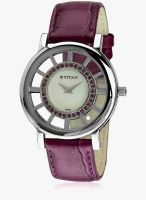 Titan Purple Nd9929Sl01J Purple/Cream Analog Watch