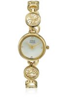 Titan Raga 2512Ym01 Gold/White Analog Watch