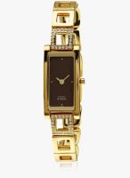Titan Raga 9720Ym01J Gold/Brown Analog Watch