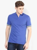 United Colors of Benetton Aqua Blue Solid Polo T-Shirt