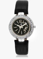 Yepme Black Faux Leather Analog Watch