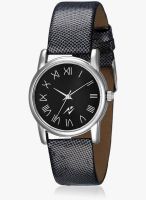 Yepme Black Faux Leather Analog Watch