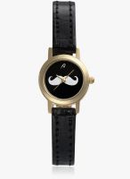 Yepme Black Faux Leather Analog Watch