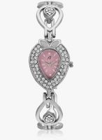 Yepme Pink/Silver Metal Analog Watch