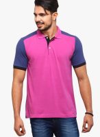 Yepme Pink Solid Polo T-Shirts