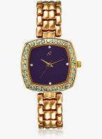 Yepme Purple/Golden Metal Analog Watch