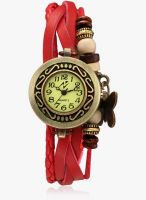 Yepme Red Faux Leather Analog Watch