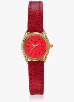 Yepme Red Leatherette Analog Watch