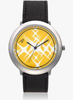 Yepme Yellow Faux Leather Analog Watch