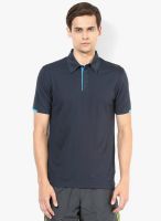 Adidas Navy Blue Solid Polo T-Shirt