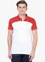 American Crew White Solid Polo T-Shirt