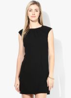 Annabelle By Pantaloons Black Colored Solid Shift Dress