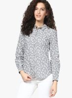Atorse Grey Printed Shirt