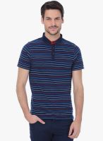 Basics Blue Striped Polo T-Shirt