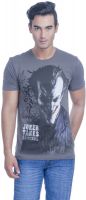 Batman Printed Men's Round Neck Grey T-Shirt