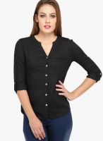 Cation Black Solid Shirt
