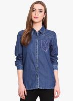 Ceylin Blue Solid Shirt