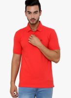 Crimsoune Club Red Solid Polo T-Shirts