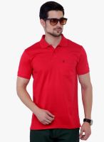 Crimsoune Club Red Solid Polo T-Shirts