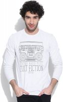 Cult Fiction Graphic Print Men's Round Neck White T-Shirt