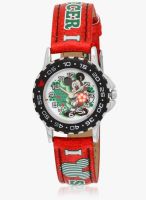 Disney 3K1552u-Mk-016Rd Red/White Analog Watch
