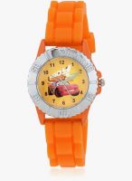 Disney Cars Lp-1002 (Orange) Orange/Yellow Analog Watch
