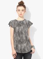 Dorothy Perkins Black Printed Top