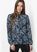 Dorothy Perkins Teal Paisley Print Pussybow