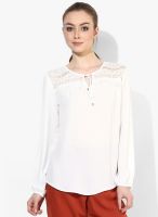 Dorothy Perkins White Solid Blouse