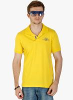 Duke Yellow Solid Polo T-Shirt