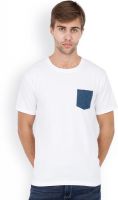 Elaborado Solid Men's Round Neck White T-Shirt
