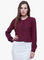 Faballey Maroon Solid Shirt