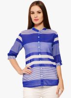 Feneto Blue Striped Shirt