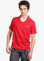 Fitz Red Solid Polo T-Shirt