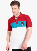 Fitz Red Striped Polo T-Shirt