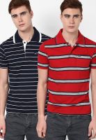 Fort Collins Pack Of 2 Multicoloured Polo T-Shirt