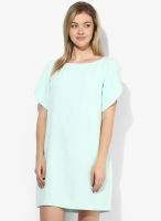 French Connection Aqua Blue Colored Solid Shift Dress