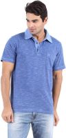 Furore Solid Men's Polo Neck Dark Blue T-Shirt