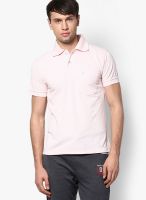 Happy Hours Pink Solid Polo T-Shirts