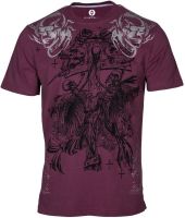 Huetrap Graphic Print Men's Round Neck Maroon T-Shirt